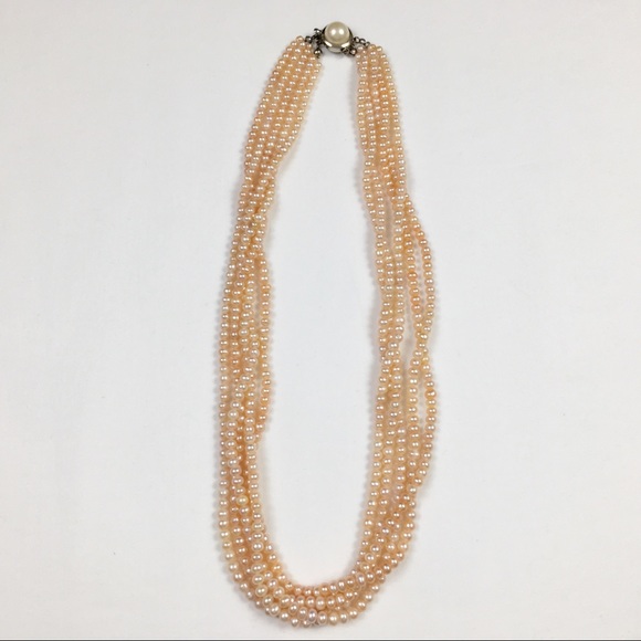 Vintage Jewelry - Vintage Pink Pearl Necklace